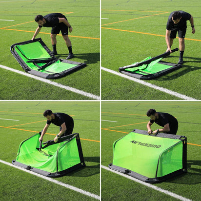 PRO ALU Training Instant Football Goal 5x3' - QUICKPLAY - astro coaching deals football football goal instructions pat portable training