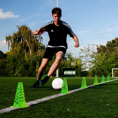 Collapsible 9" Training Cones (set of 10) - QUICKPLAY - coaching cones marker training