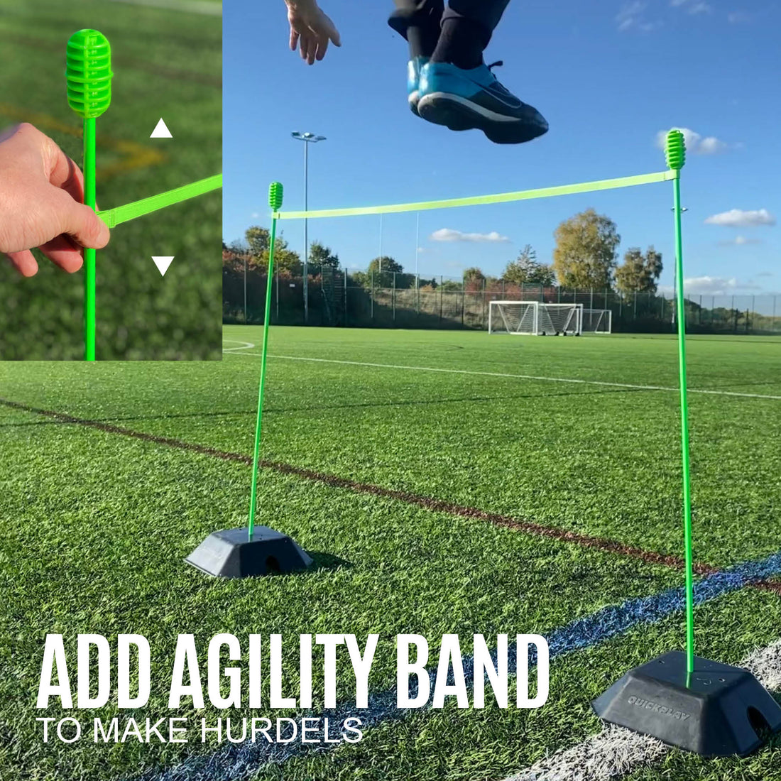 Agility Poles (set of 10) - QUICKPLAY - coaching instructions speed training