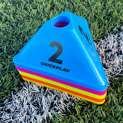 Cognitive Cones (set of 16) - QUICKPLAY - agility coaching football instructions marker Soccer Coach Soccer Training speed training