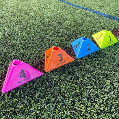 Cognitive Cones (set of 16) - QUICKPLAY - agility coaching football instructions marker Soccer Coach Soccer Training speed training