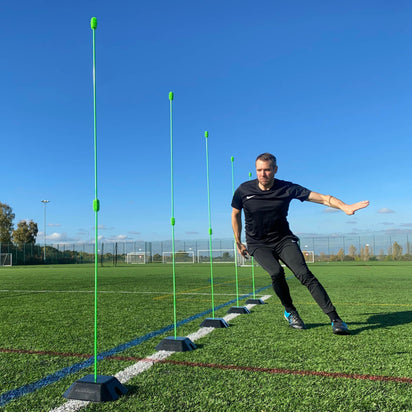 Agility Poles (set of 10) - QUICKPLAY - coaching instructions speed training