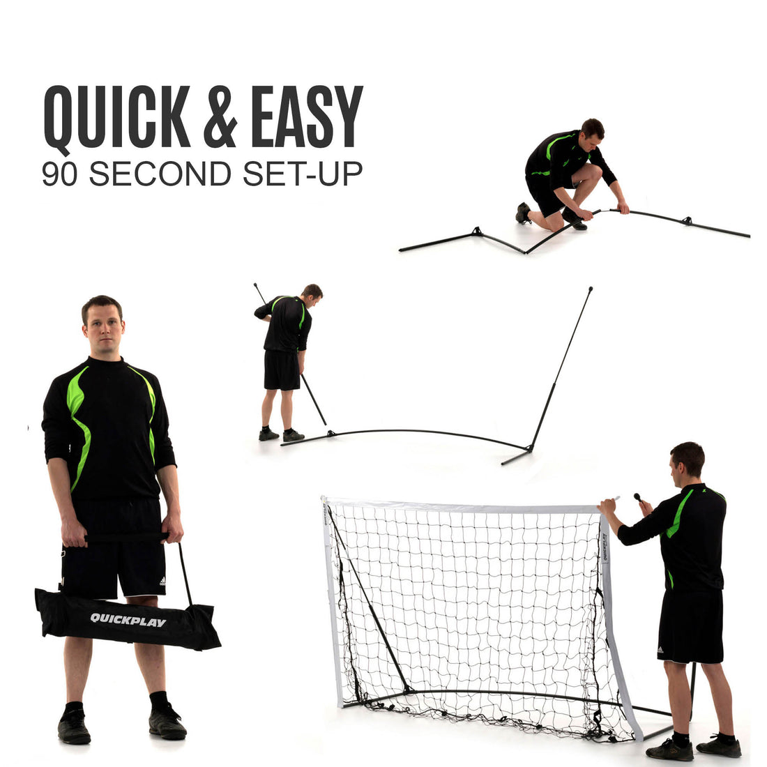 KICKSTER Portable Football Goal 16x7' - QUICKPLAY - 16 x 7 16x7 7 a side 9 a side adult bestsellers blackfridaysale football football goal garden instructions kickster portable Senior (16yrs+) Teens (13yrs+)