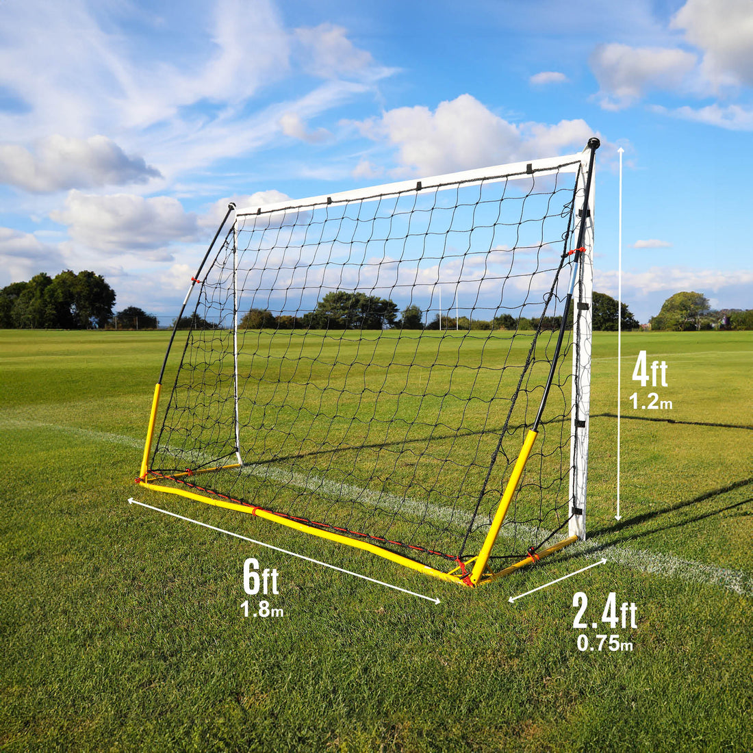 KICKSTER Portable Football Goal 6x4' (Yellow) - QUICKPLAY - 2.3 bestsellers deal football football goal garden gift home instructions junior kickster kids Kids (up to 6yrs) portable