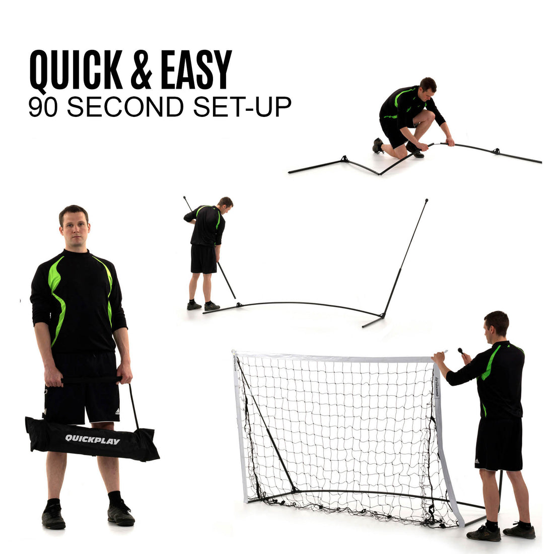 KICKSTER Elite Portable Football Goal 16x7' - QUICKPLAY - 16x7 3.6 5x2 7 a side 9 a side adult astro football football goal instructions kickster Kickster Elite large portable Senior (16yrs+) SUMMER Teens (13yrs+)