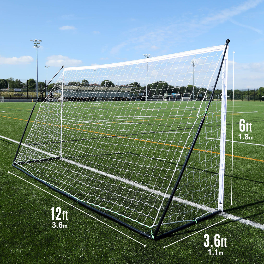 KICKSTER Elite Portable Football Goal 12x6' - QUICKPLAY - 12 x 6 12x6 3.6 5 a side 7 a side adult astro bestsellers football football goal garden home instructions Juniors (7-13yrs) kickster Kickster Elite large portable SUMMER Teens (13yrs+)