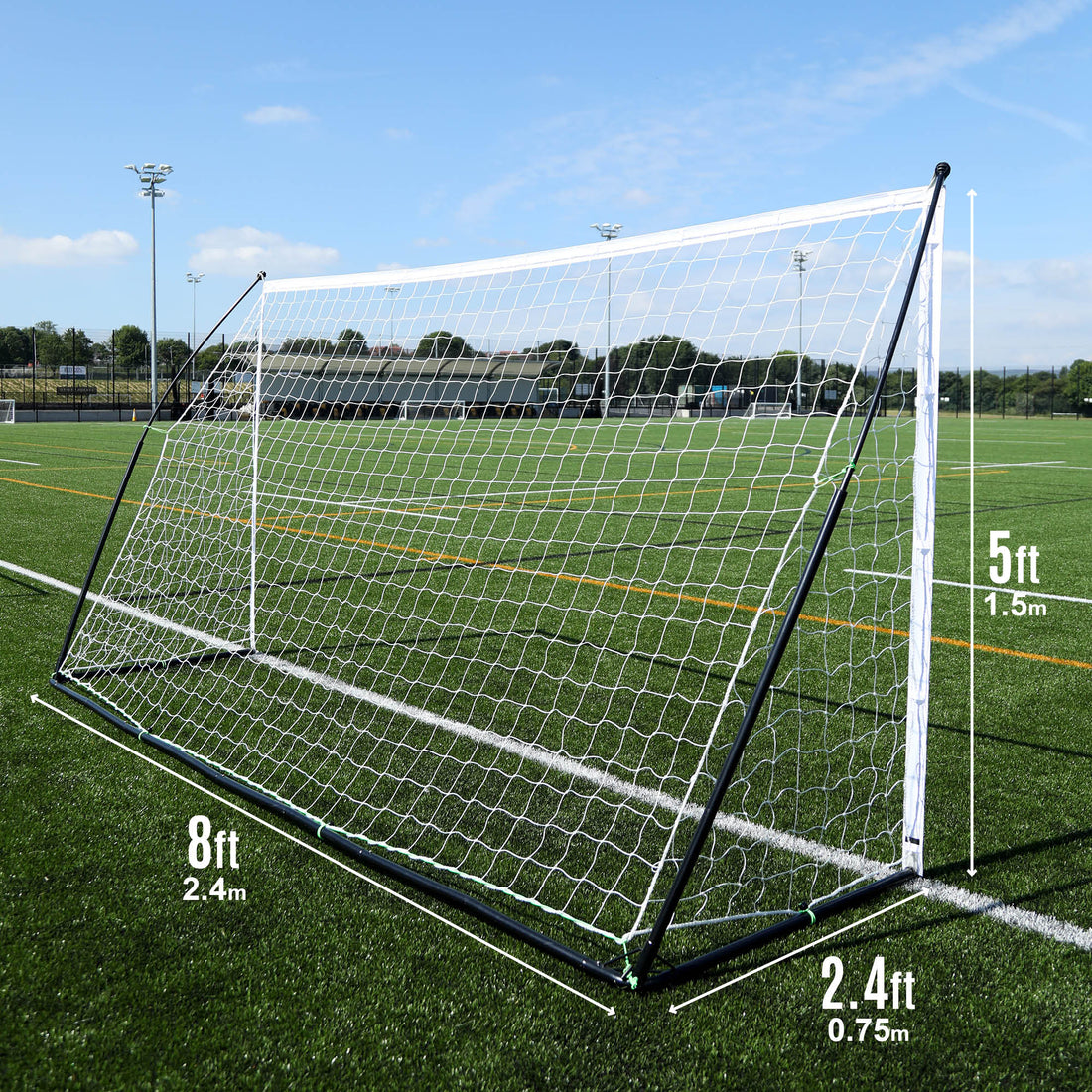 KICKSTER Elite Portable Football Goal 8x5' - QUICKPLAY - 5 a side 7 a side 8 x 5 adult astro bestsellers football football goal garden home instructions Juniors (7-13yrs) kickster Kickster Elite large portable SUMMER Teens (13yrs+)