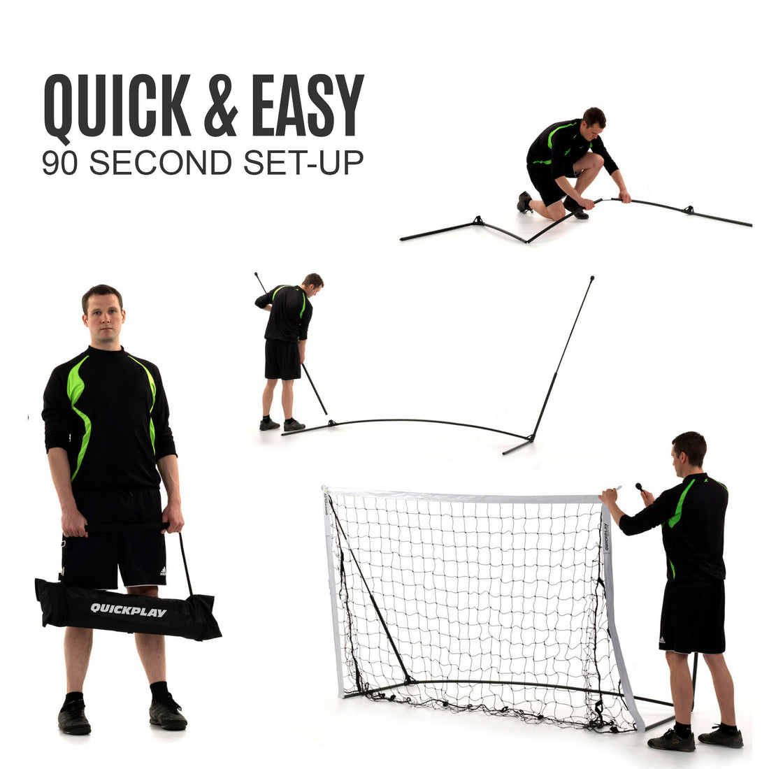 KICKSTER Portable Futsal Goal 3x2m - QUICKPLAY - 3 x 2 3x2 adult bestsellers football football goal futsal garden home instructions junior Juniors (7-13yrs) kickster kids large portable Senior (16yrs+) Teens (13yrs+)