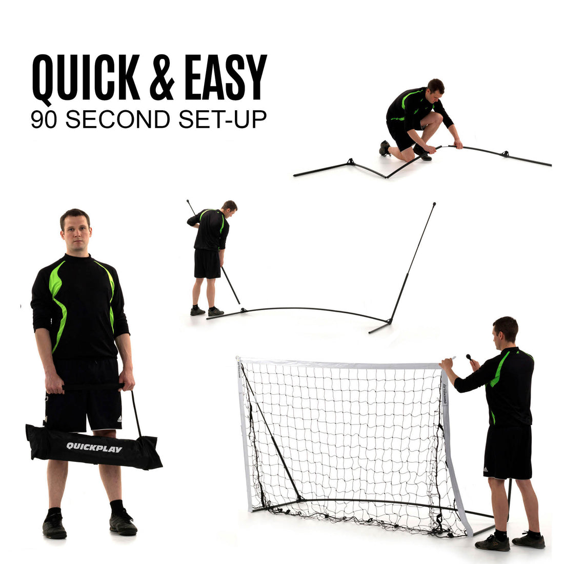 KICKSTER Portable Football Goal 8x5' - QUICKPLAY - bestsellers blackfridaysale football football goal garden home instructions junior Juniors (7-13yrs) kickster kids portable SUMMER Teens (13yrs+)