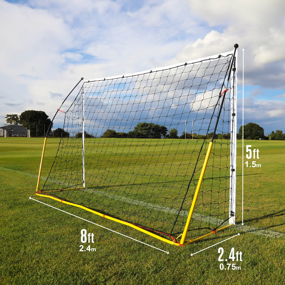 KICKSTER Portable Football Goal 8x5' (Yellow) - QUICKPLAY - 2.3 bestsellers deal football football goal garden gift home instructions junior kickster kids Kids (up to 6yrs) portable