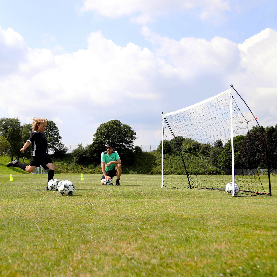 KICKSTER Portable Football Goal 8x5' (Yellow) - QUICKPLAY - 2.3 bestsellers deal football football goal garden gift home instructions junior kickster kids Kids (up to 6yrs) portable