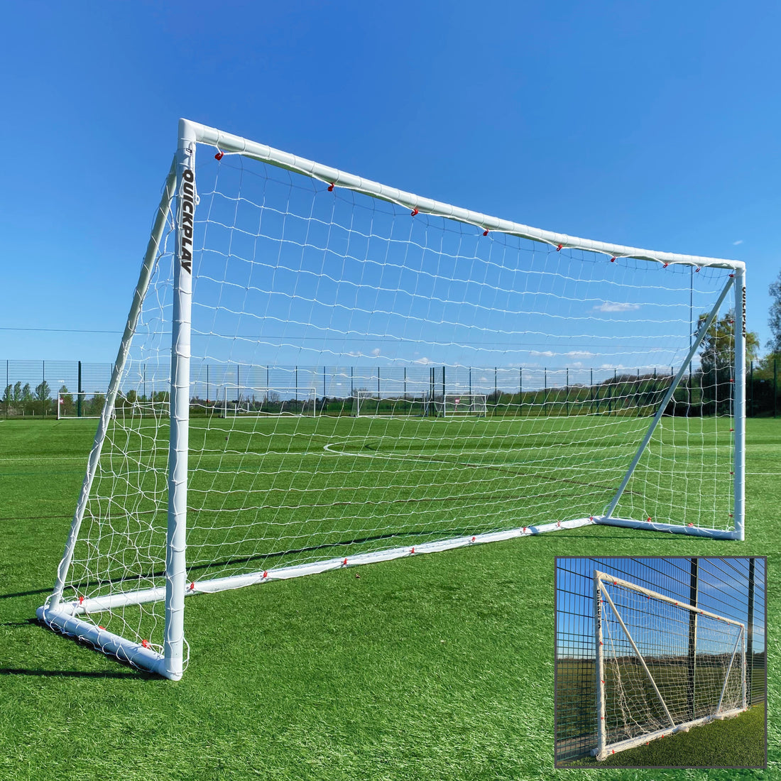 Q-FOLD Folding Football Goal 16x7' - QUICKPLAY - 16 x 7 16x7 5 a side 7 a side adult astro folding football football goal garden instructions large plastic Q-Fold Senior (16yrs+) Teens (13yrs+)