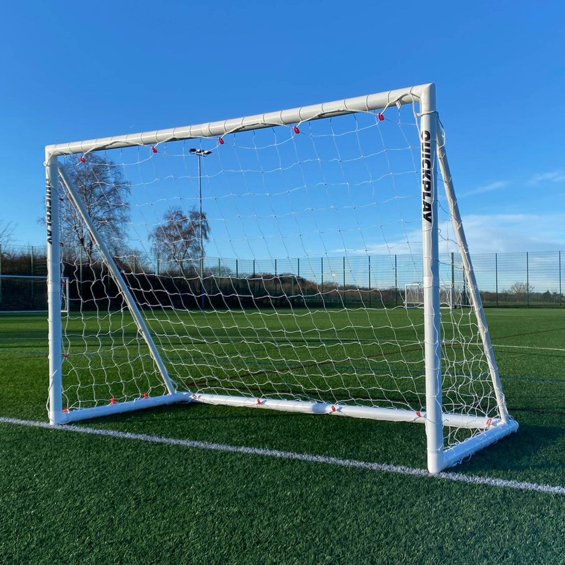 Q-FOLD Folding Football Goal 8x5' - QUICKPLAY - 8 x 5 astro folding football football goal garden gift has-spares instructions Juniors (7-13yrs) kids plastic Q-Fold Teens (13yrs+)