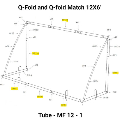 Spare Part - Tube - Q-FOLD 2023 - MF 12-1 - QUICKPLAY - flowbackinstock mf12-1 TUBE-QMF12-1