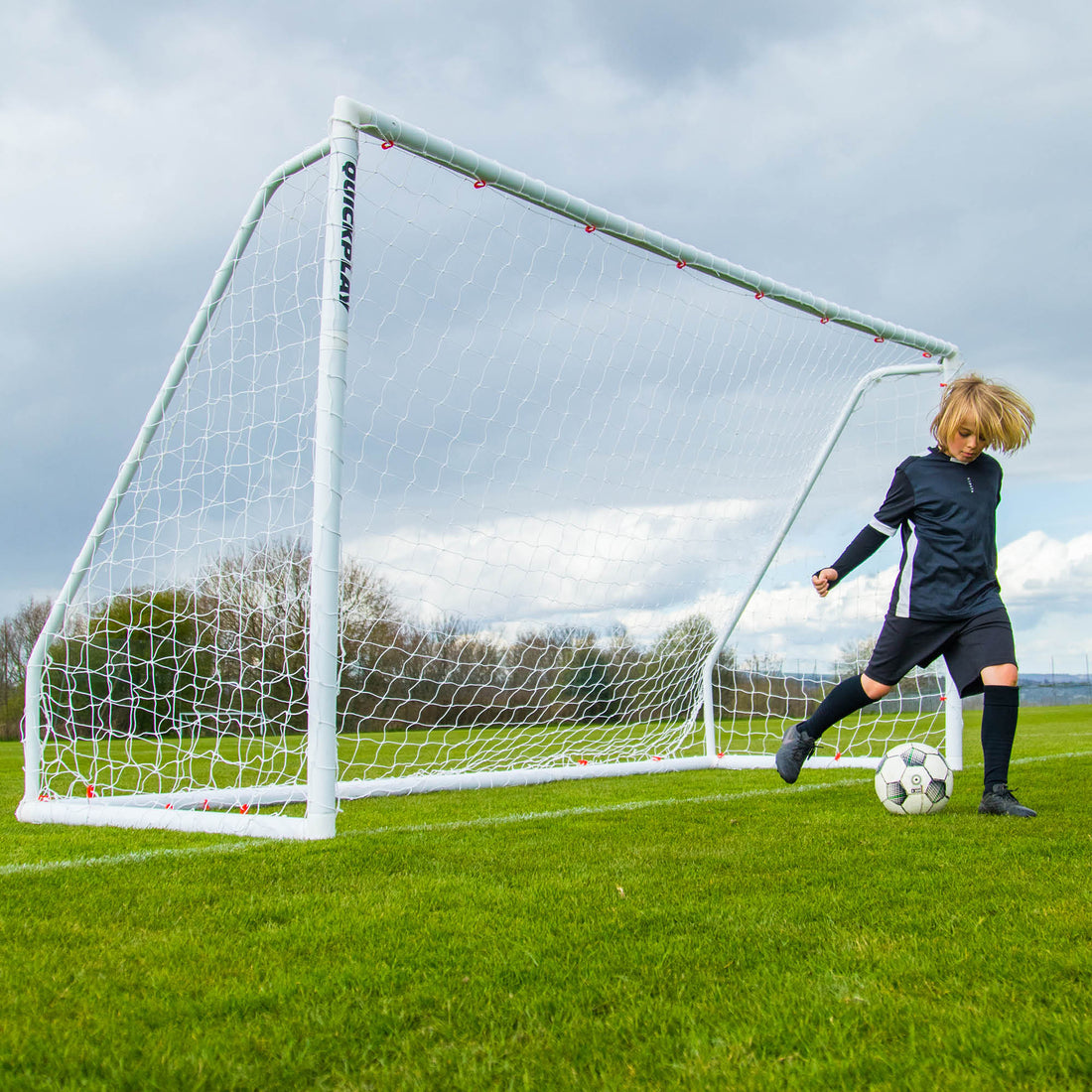 Q-FOLD MATCH Folding Football Goal 12x6' - QUICKPLAY - 12 x 6 12x6 5 a side 7 a side adult astro blackfridaysale club folding football football goal garden home instructions junior Juniors (7-13yrs) kids large plastic Q-Fold Q-Match Teens (13yrs+)