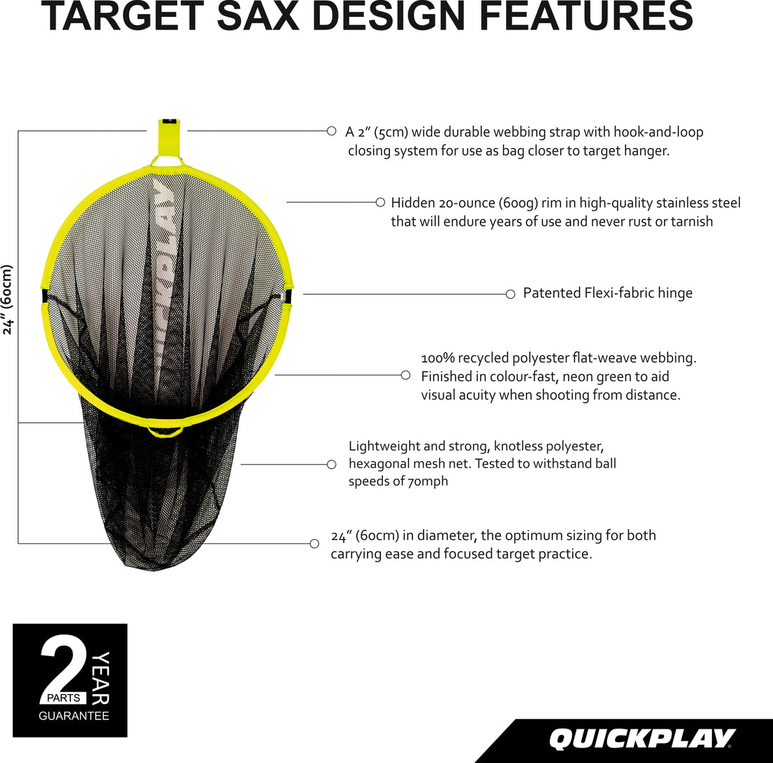 TARGET SAX 2 in 1 Top Bins Goal Target & Football Bag - QUICKPLAY - coaching deal gift skills SUMMER target nets targets training training aid