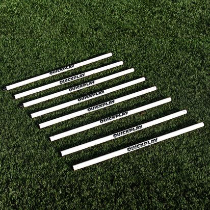 2ft/5ft Training Poles (25mm) (Set of 4) White - QUICKPLAY UK -