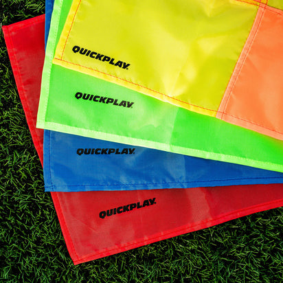 Foldable Corner Flag & Poles (Set of 4) (Colour & Base Options Available) - QUICKPLAY UK -