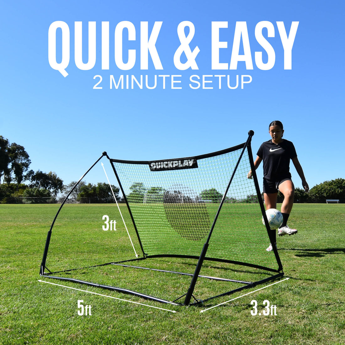 TEKKERS Net Football Rebounder 5x3' - QUICKPLAY - blackfridaysale deal deals football gift instructions new Pro rebound rebounder spot spot elite rebounder spot rebounder SUMMER tekkers training