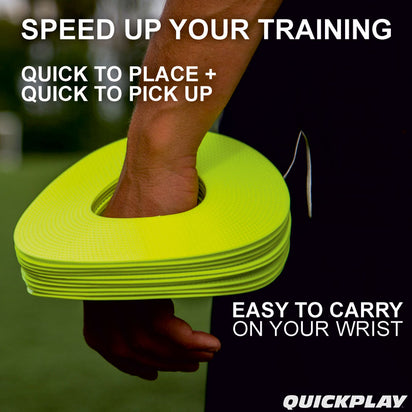 Flat Markers Multi-Color (set of 10) - QUICKPLAY - coaching marker training